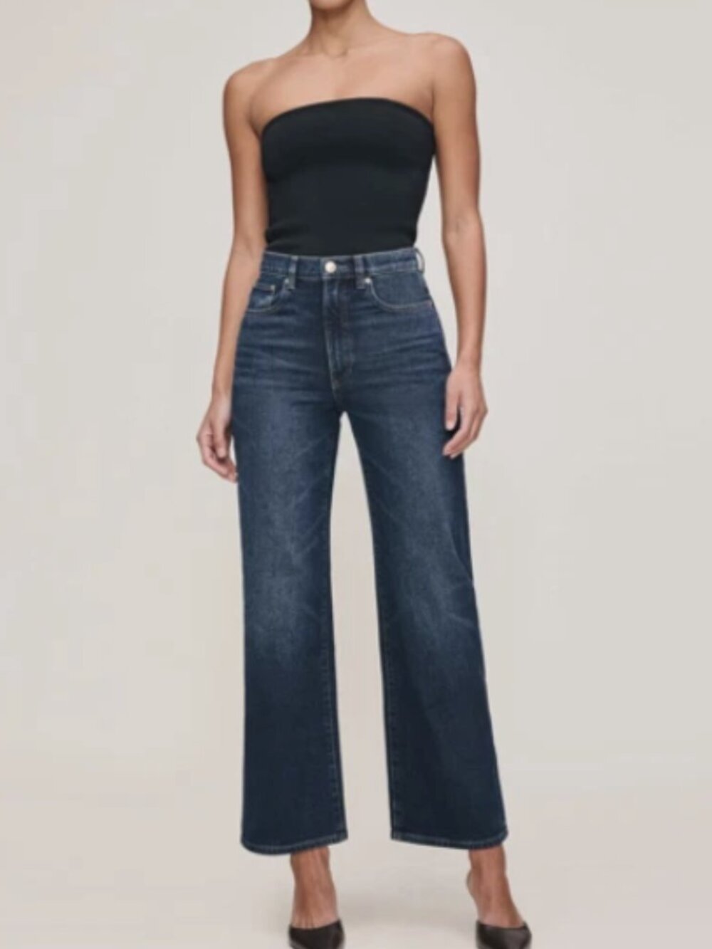 DL1961 Karmine Refined Wide Leg High Rise 28" Jeans Size 28-MSRP$229